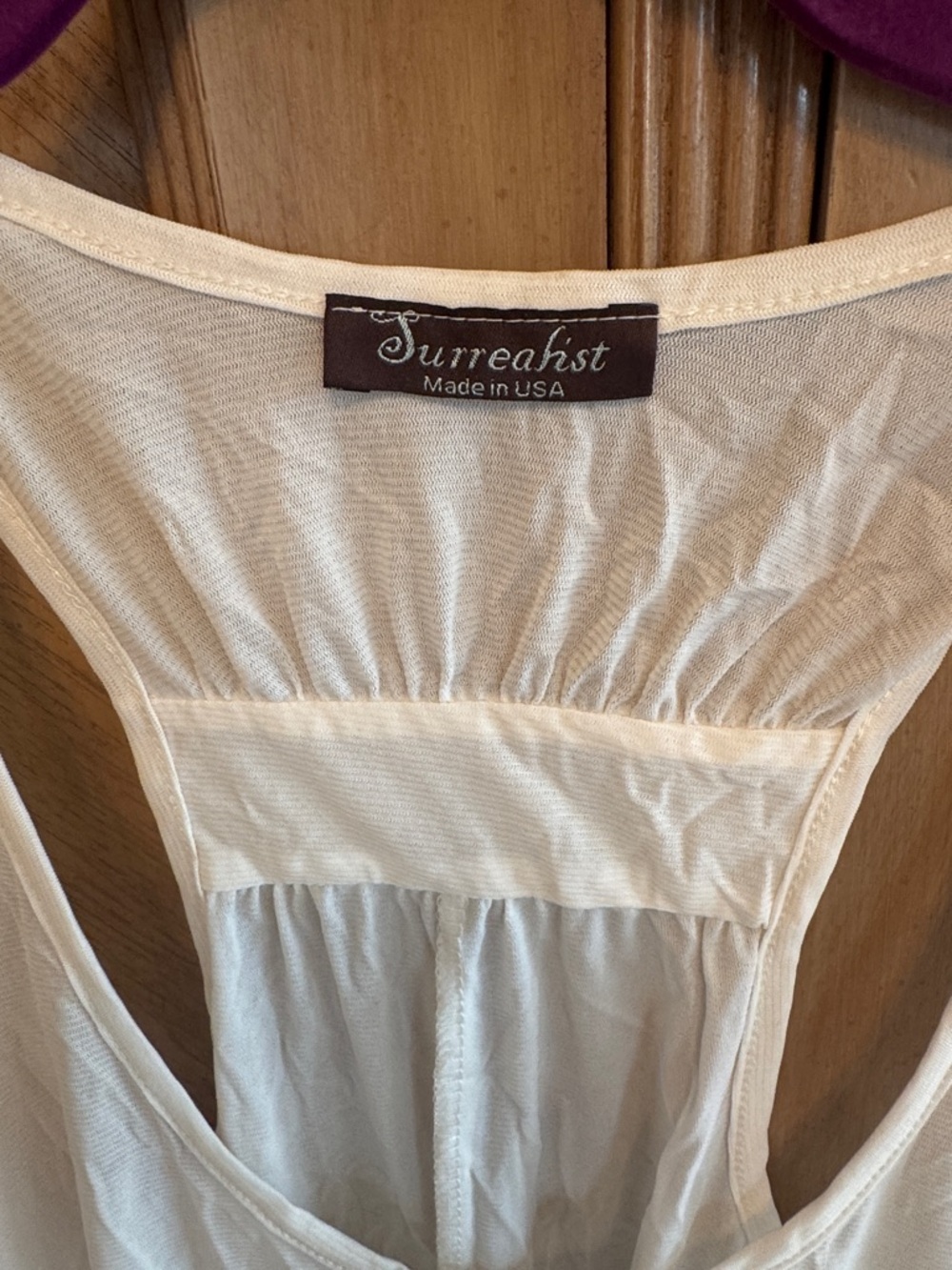 Cream Racerback Tank Top tunic - Picture 2 of 3